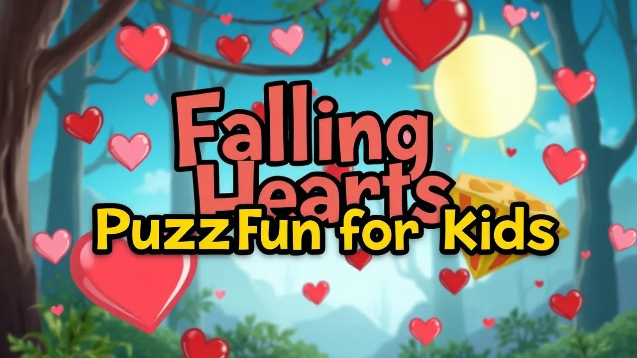 Falling Hearts Puzzle Fun for Kids image