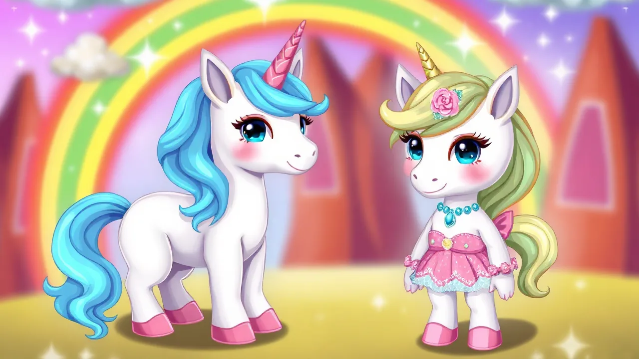 Baby Unicorn Dress Up Puzzle Fun image