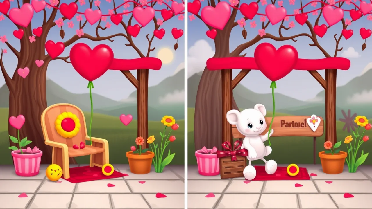 Valentine's Day Puzzle Challenge: Valentines Day Differences image
