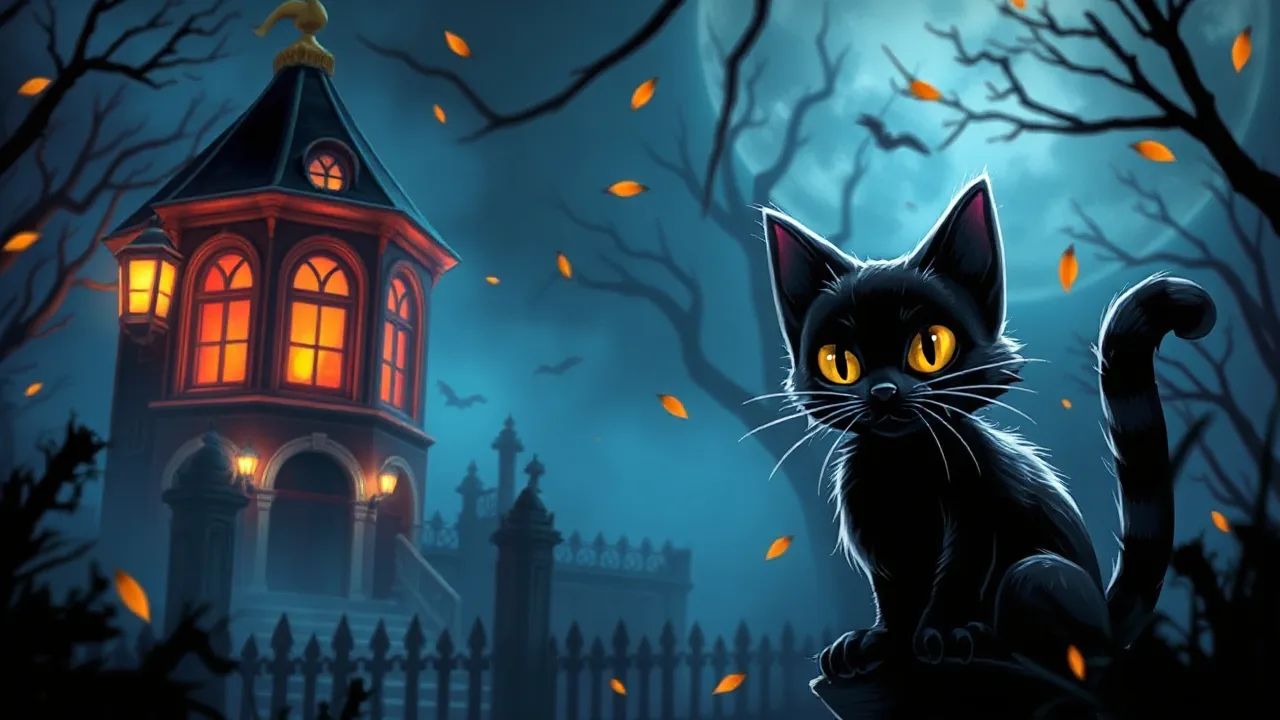 Escape the Haunted Mansion with Spooky Cat image