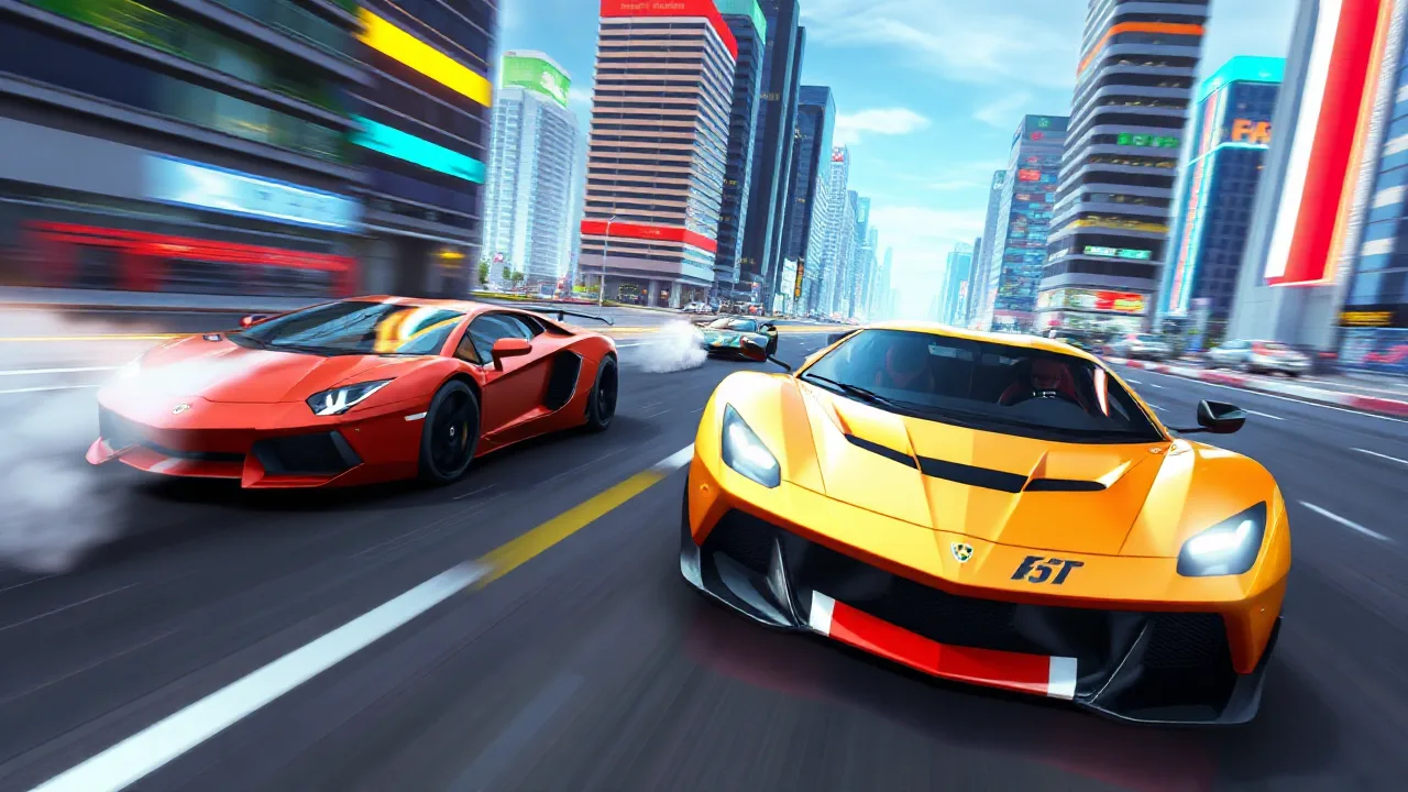 Speeding Through Water City Racers image