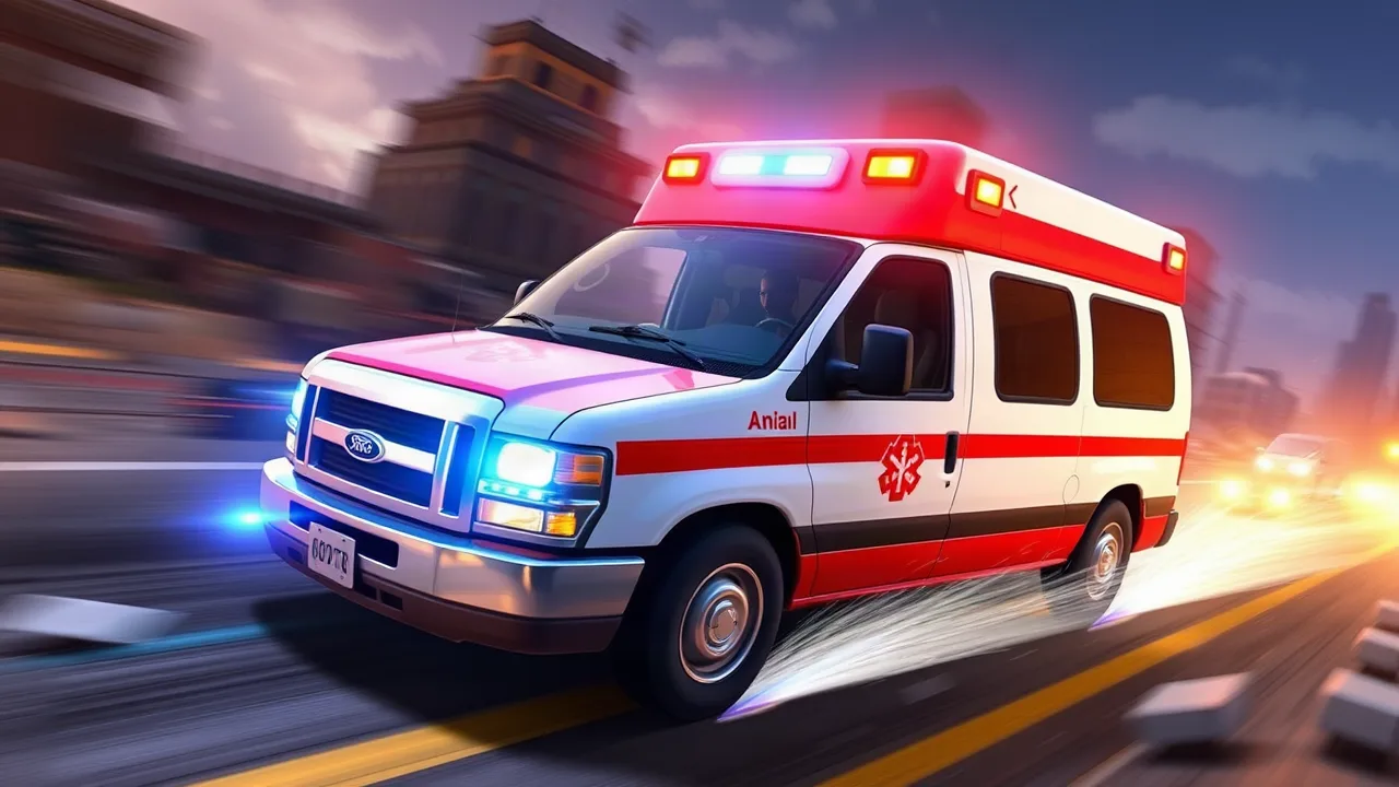 Ambulance Driver 3D: Flip, Drop, and Speed image