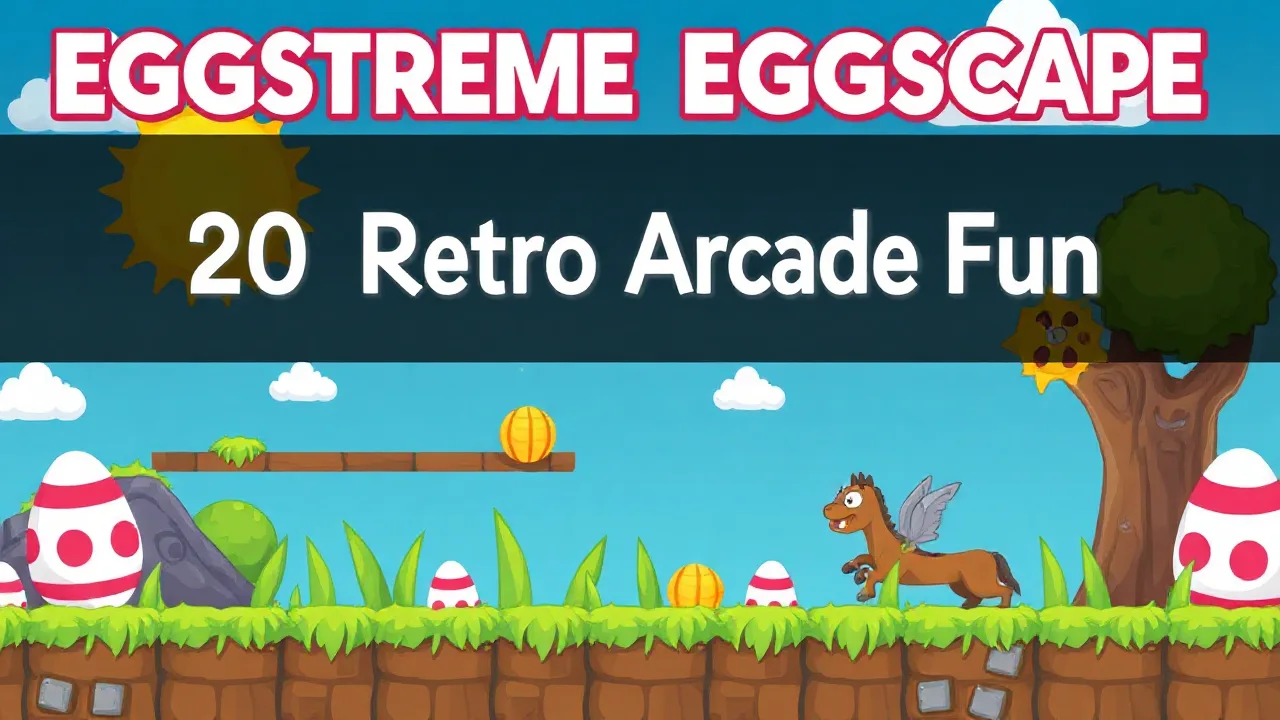 Eggstreme Eggscape: 2D Retro Arcade Fun image