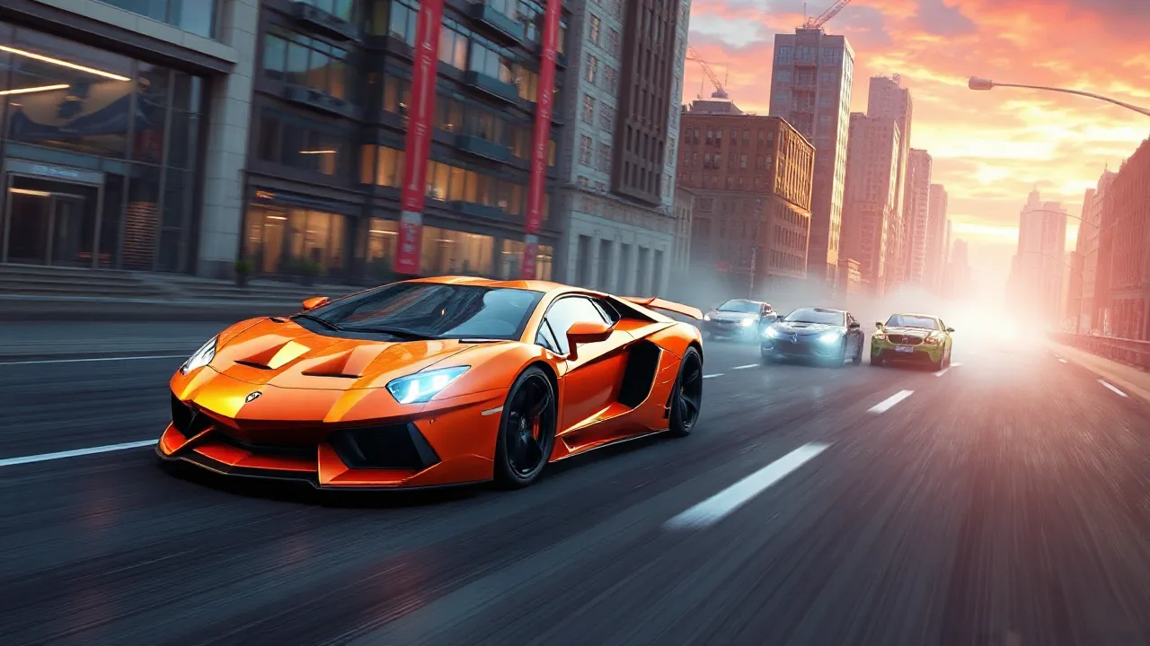 Racing Through City Streets in Hill Climb Race image