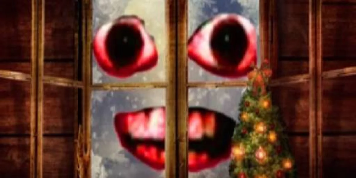 Beat the Holiday Blues with New Year Santa Claus outside the Window image