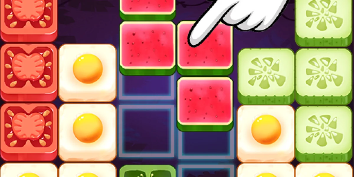 Puzzle Block Fun with Food Blocks Puzzle image