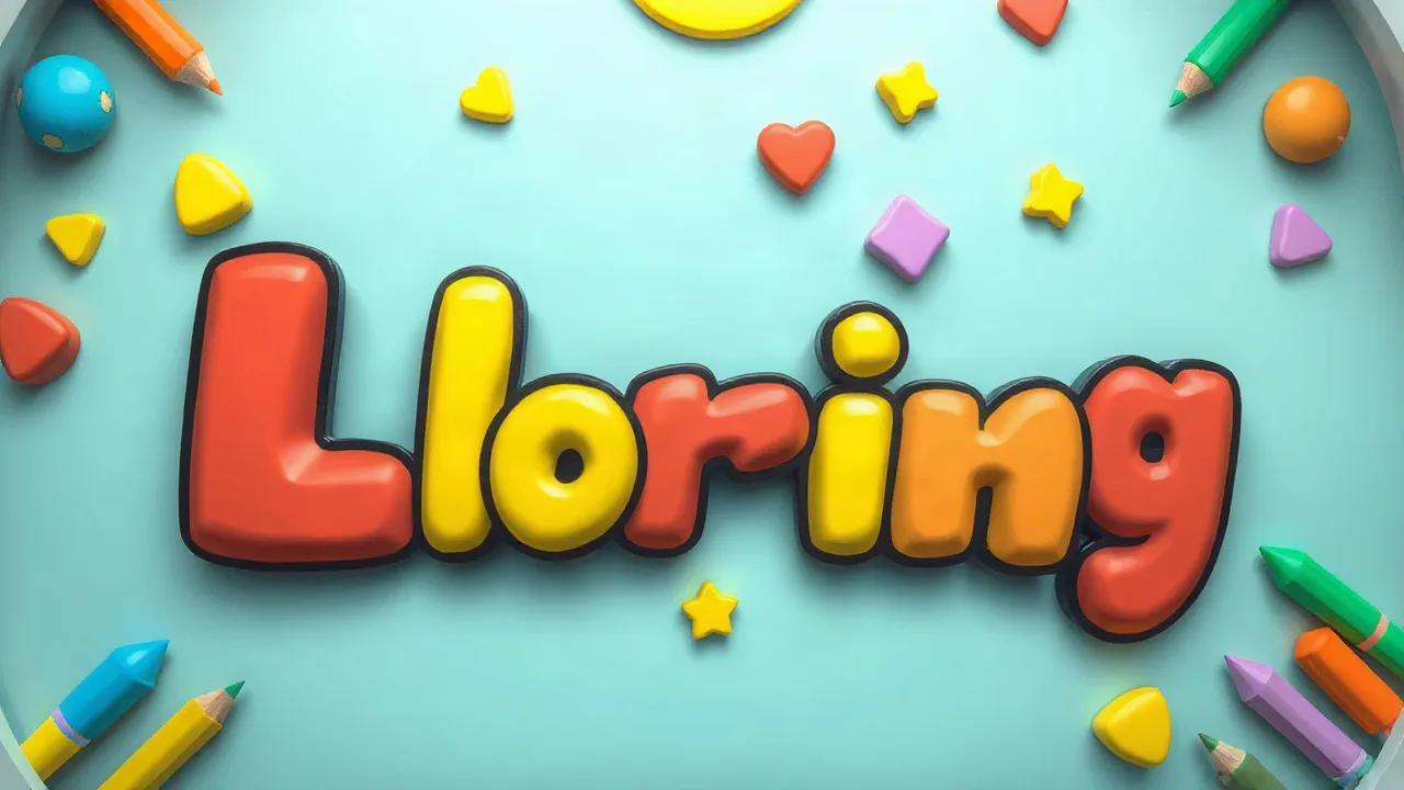 Coloring Joy with Letter Layout Coloring image