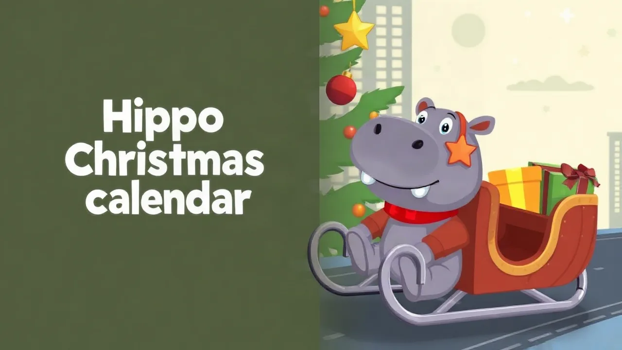 Deck the Halls with Hippo Christmas Calendar image