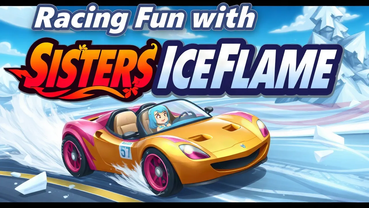 Racing Fun with Sisters Ice Vs Flame image