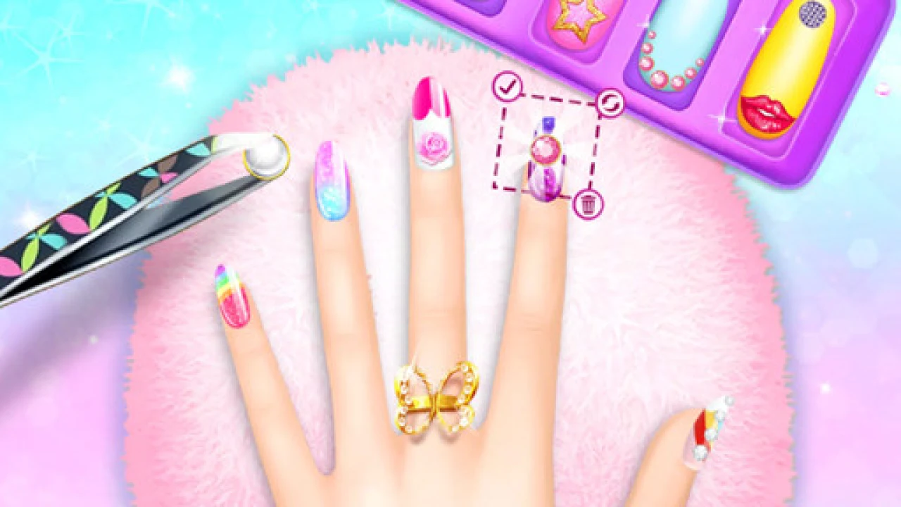 Nail Salon Girl Games: Cute Puzzle Fun image