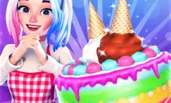 Cute Doll Cooking Cakes